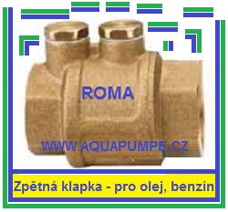 ITAP- Zpětná klapka ROMA 1" pro benzín a oleje mosaz